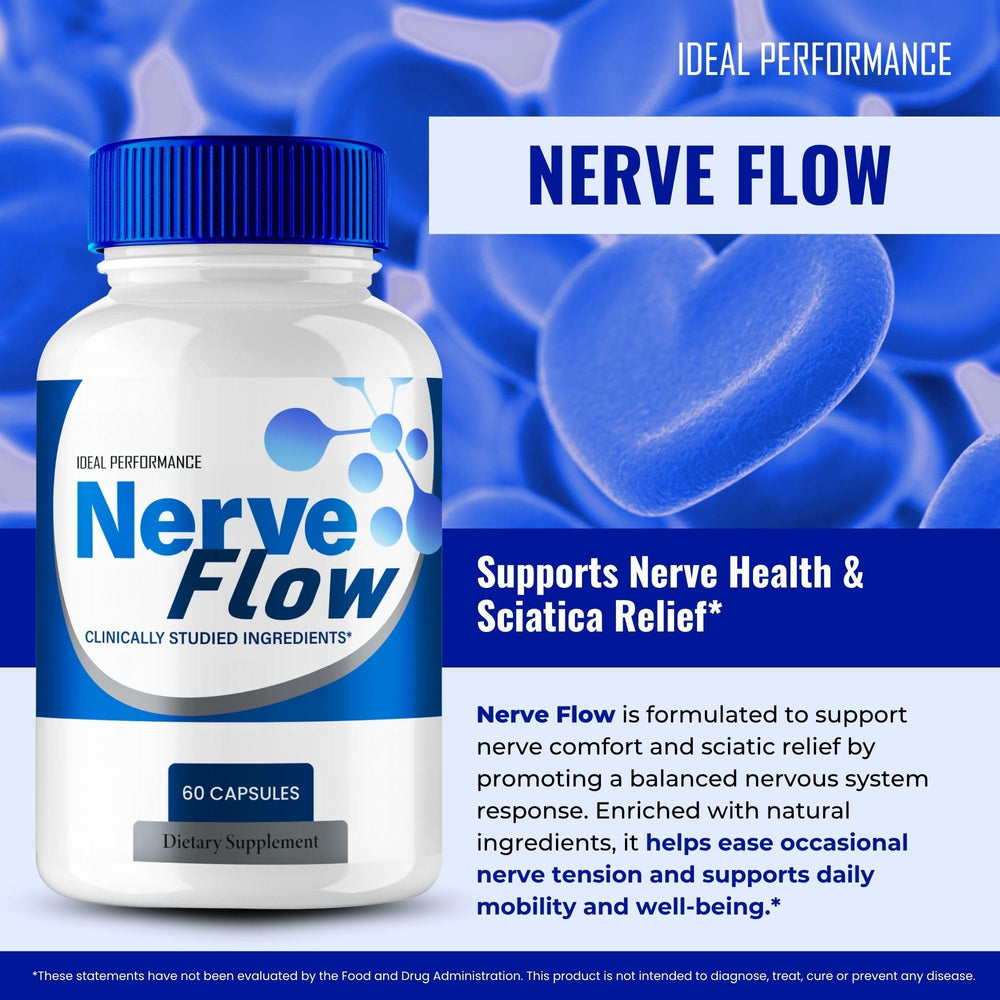 IDEAL PERFORMANCE Nerve Flow bottle in hand, convenient daily circulation aid