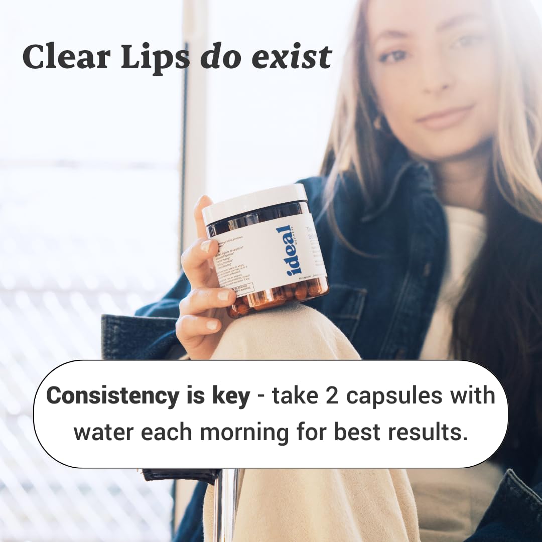 Ideal Wellness packaging stack shows a ready-to-use lip health routine.