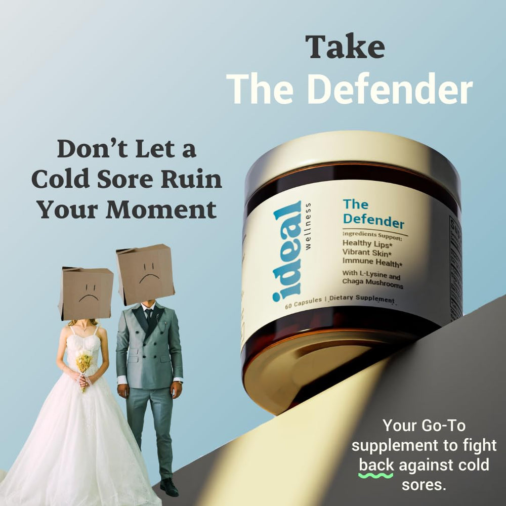 Ideal Wellness vitamin C and zinc tablets depict antioxidant nutrients for immune resilience.