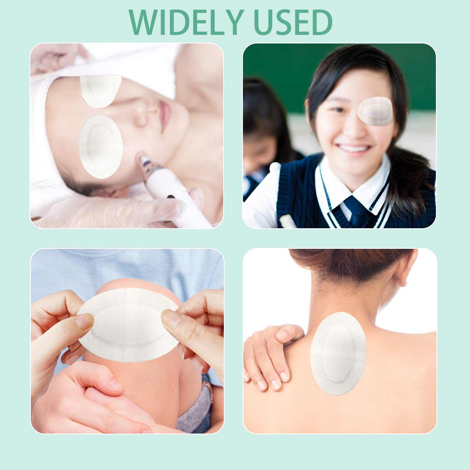 IdealPlast eye pads individually wrapped to maintain sterility