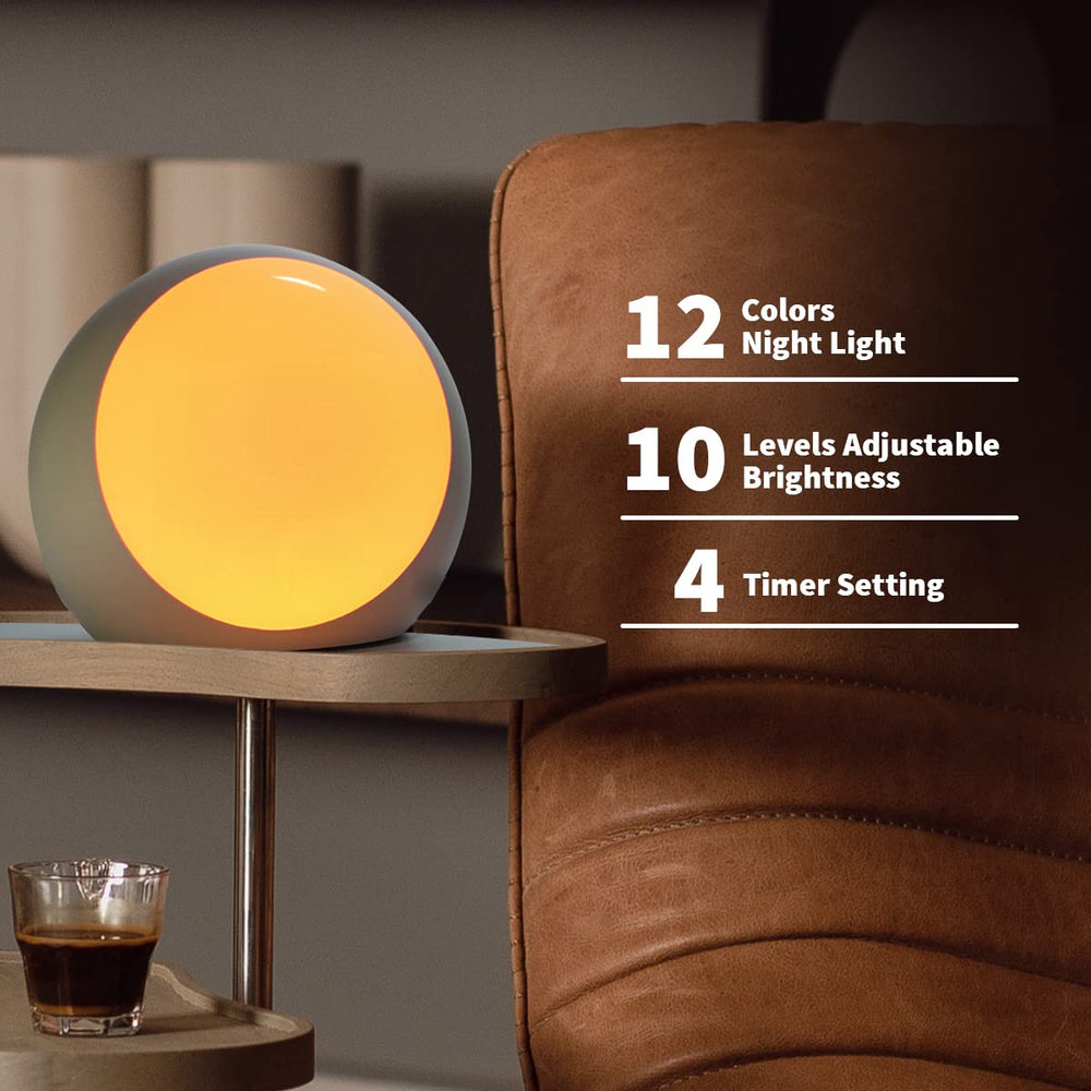 IdealSleep 10 brightness levels illustrate adjustable nighttime illumination
