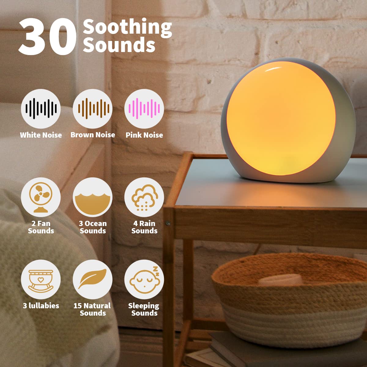 IdealSleep 12-color night lights set creates gentle bedtime ambience