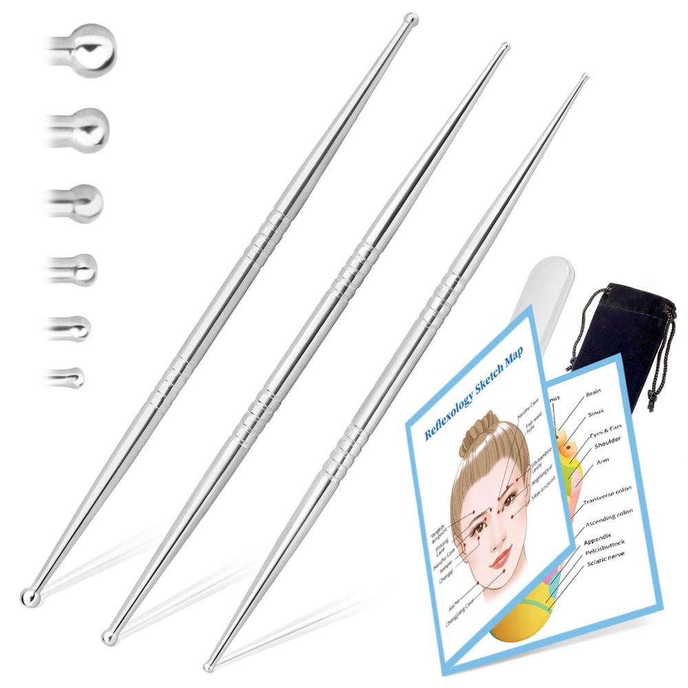 ideayard facial reflexology tool extended design enables precise facial massage and eye-area relief