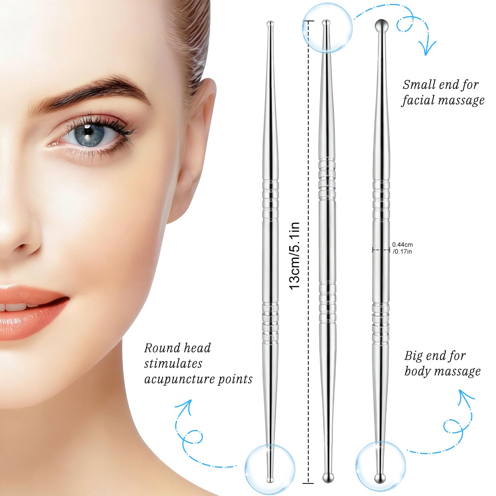 ideayard stainless steel acupressure pen delivers durable skin-friendly massage sessions