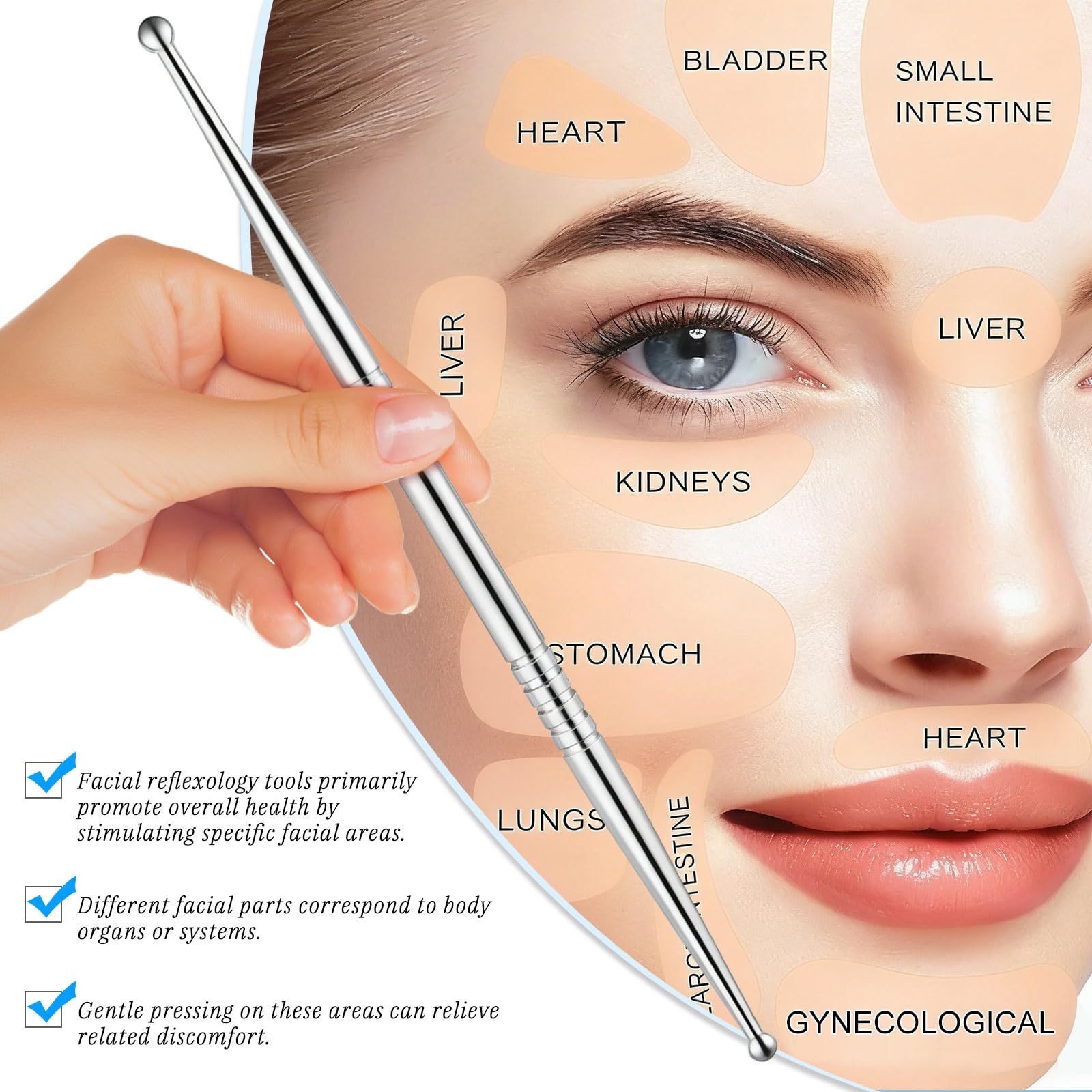 ideayard three-piece acupuncture pen set versatile targeting of facial and body points