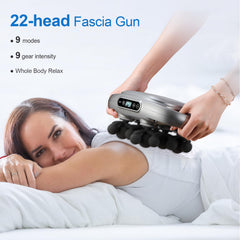 IeBilif massage gun LCD touch screen for easy mode and intensity customization.