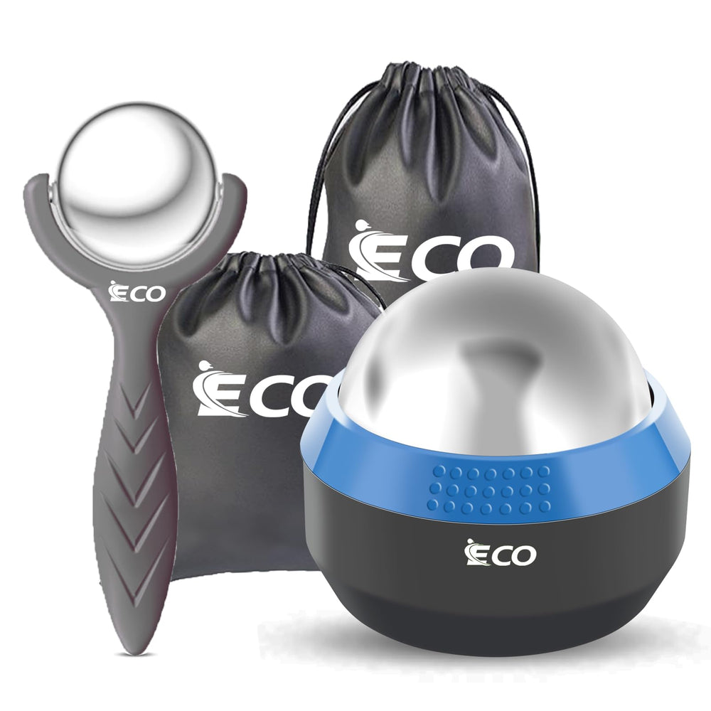 iECO Cryosphere roller ball in cold therapy mode for targeted muscle relief