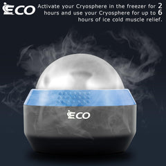 ieco Cryosphere roller ball warm-therapy demonstration for relaxation