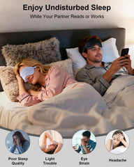 IEKEODI elastic head strap keeps the sleep mask secure without tangling hair