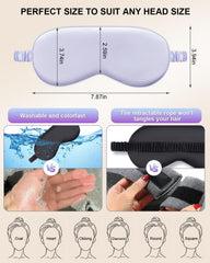 IEKEODI silk sleep mask in purple providing breathable comfort for naps