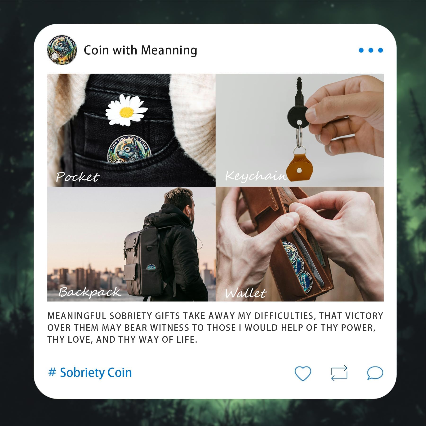 IELCJJ Gift-ready sobriety coin package for celebrations and milestones