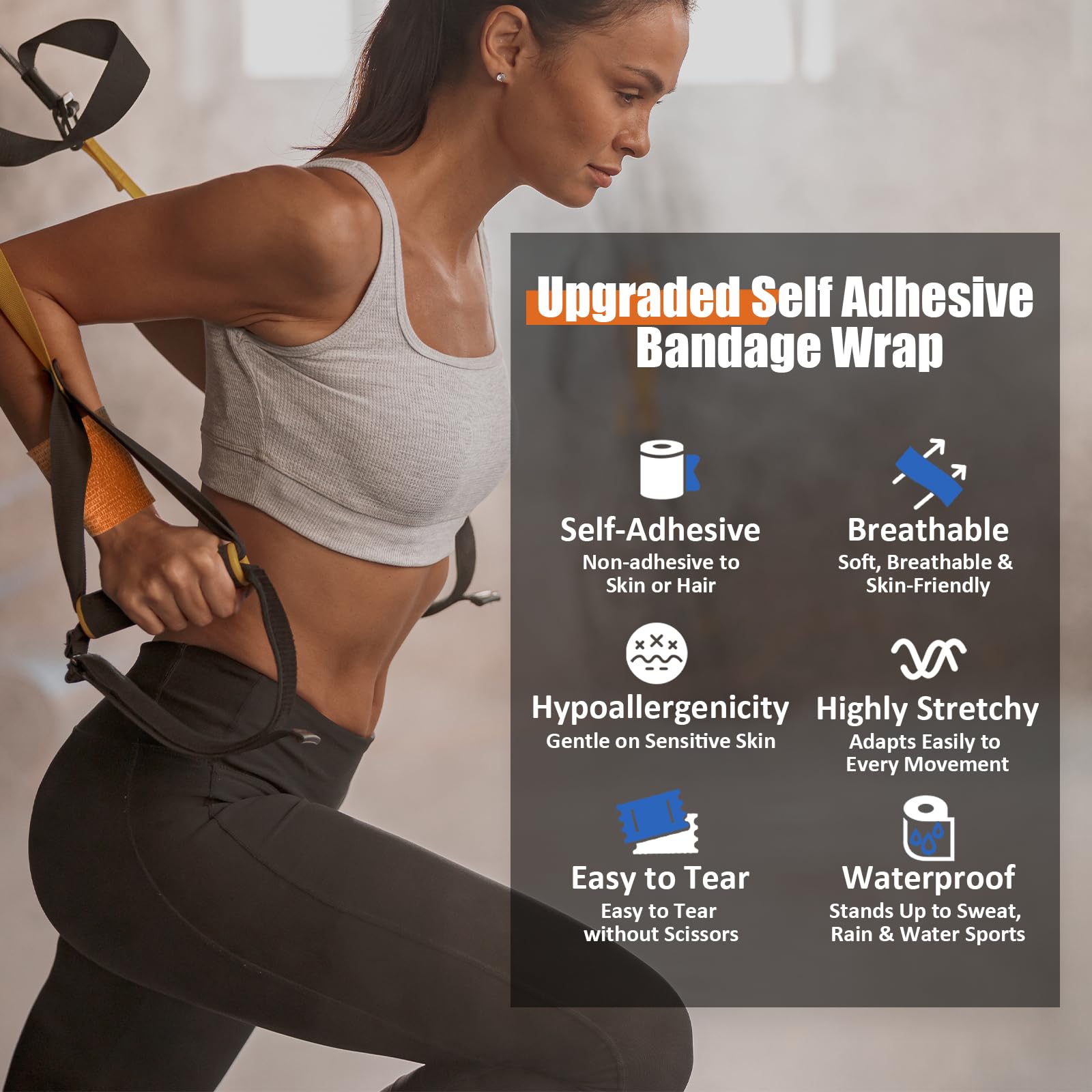 iewyck banda adhesiva para muñeca y mano, proteccion suave y ajuste cómodo