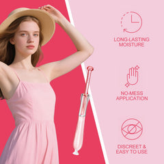 IF L VE feminine firming gel application gesture for comfortable intimacy prep.