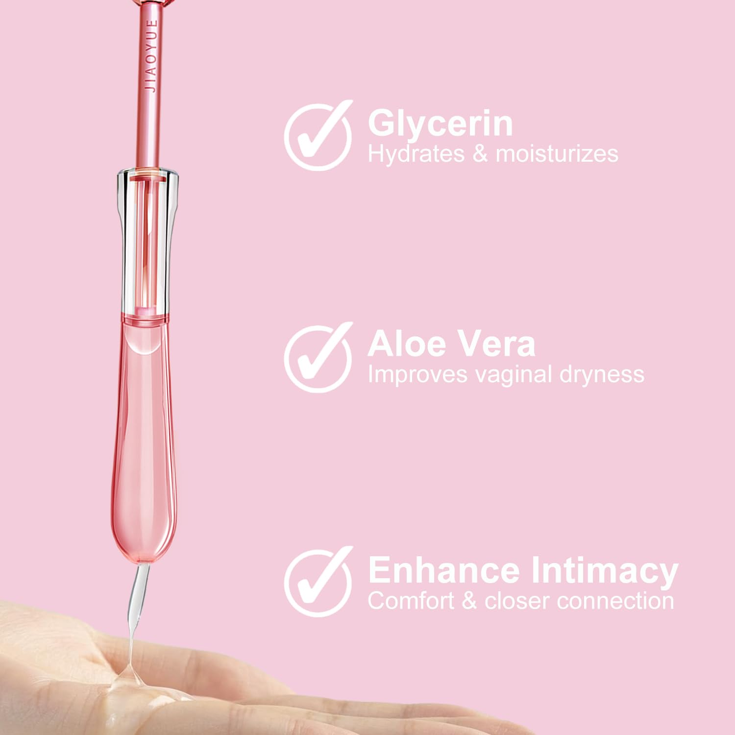 IF L VE feminine firming gel tube closeup for quick application convenience.