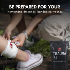 IFAK Refill Kit vented chest seal positioned for chest injury management.