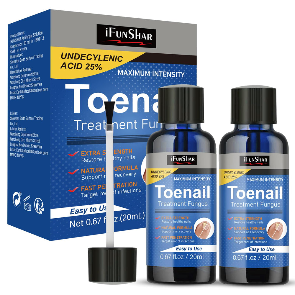IFUNSHAR extra-strength nail fungus treatment bottle shown for healthier-looking nails