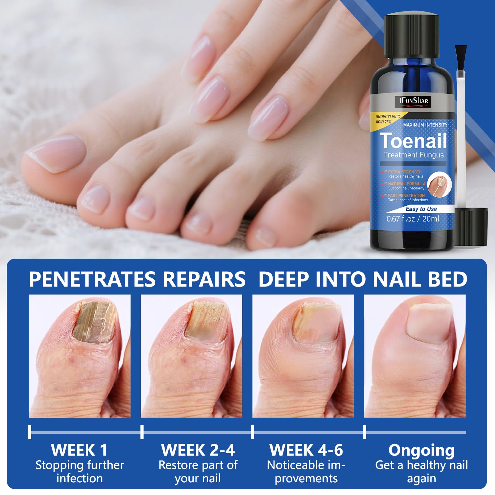 IFUNSHAR safe and gentle formula suitable for nails and cuticles