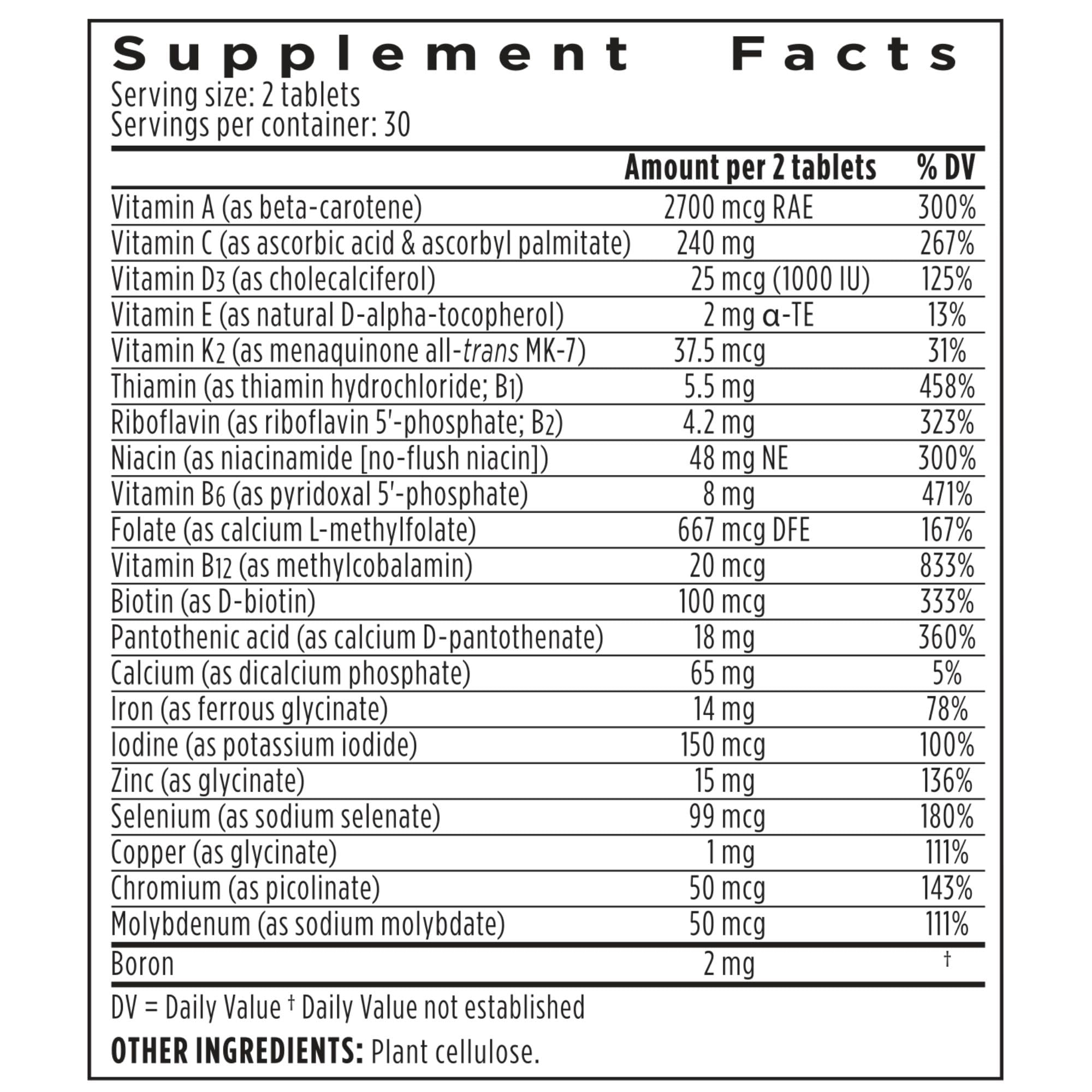 Igennus pure clean ingredients label shows vegan, non-GMO composition