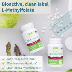 Igennus Pure Methyl Folate bottle front with clean label