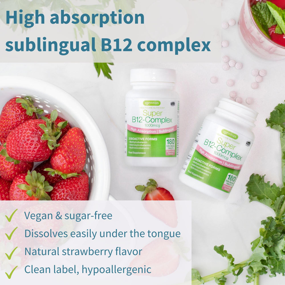 Igennus Sublingual B12 Complex shows three active forms for broad activity