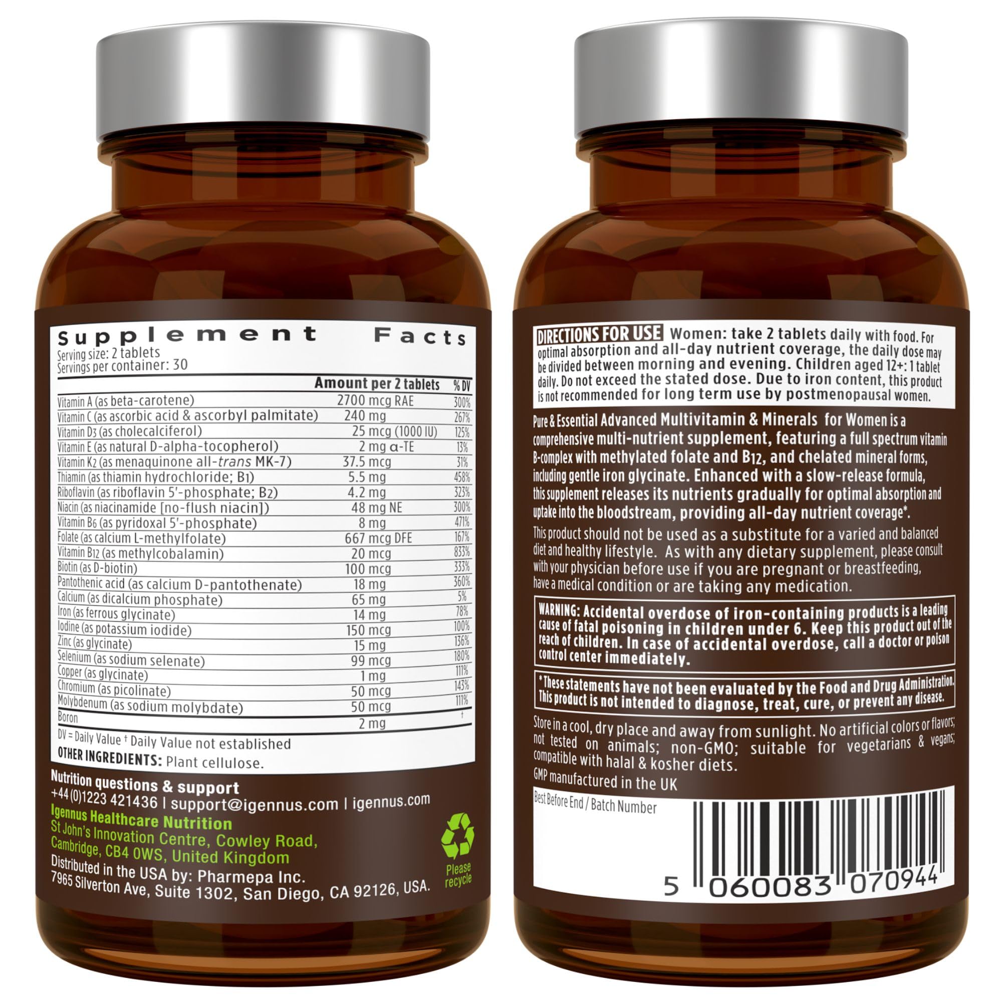 Igennus sustained-release graphic suggests all-day nutrient coverage
