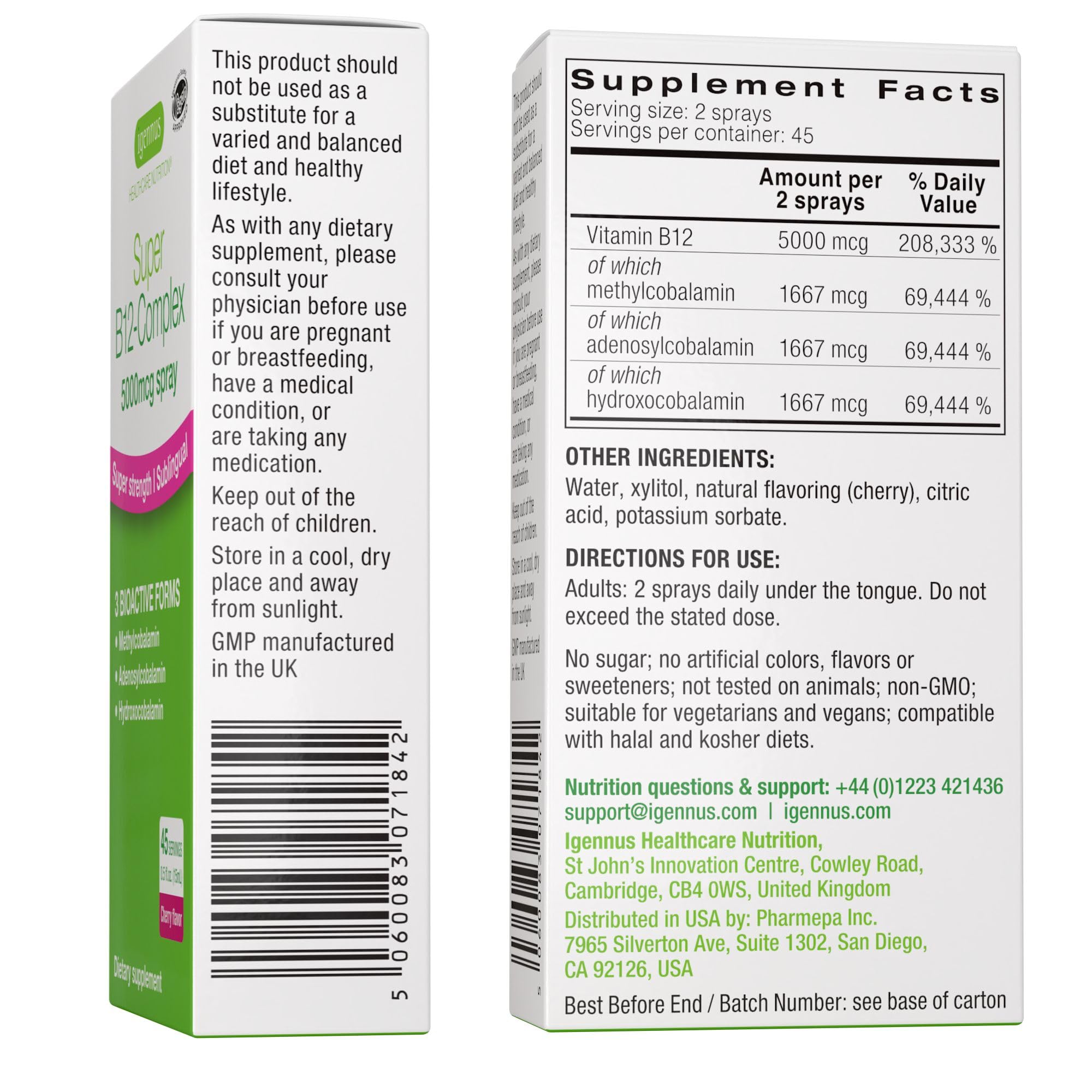 Igennus Triple B12 Complex UK GMP manufacturing underscores lab-verified quality.