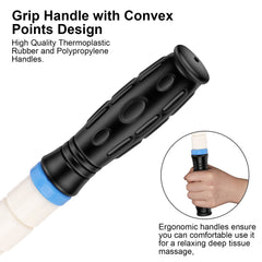 iGreely muscle roller double-handle bump design for stable, targeted self-massage