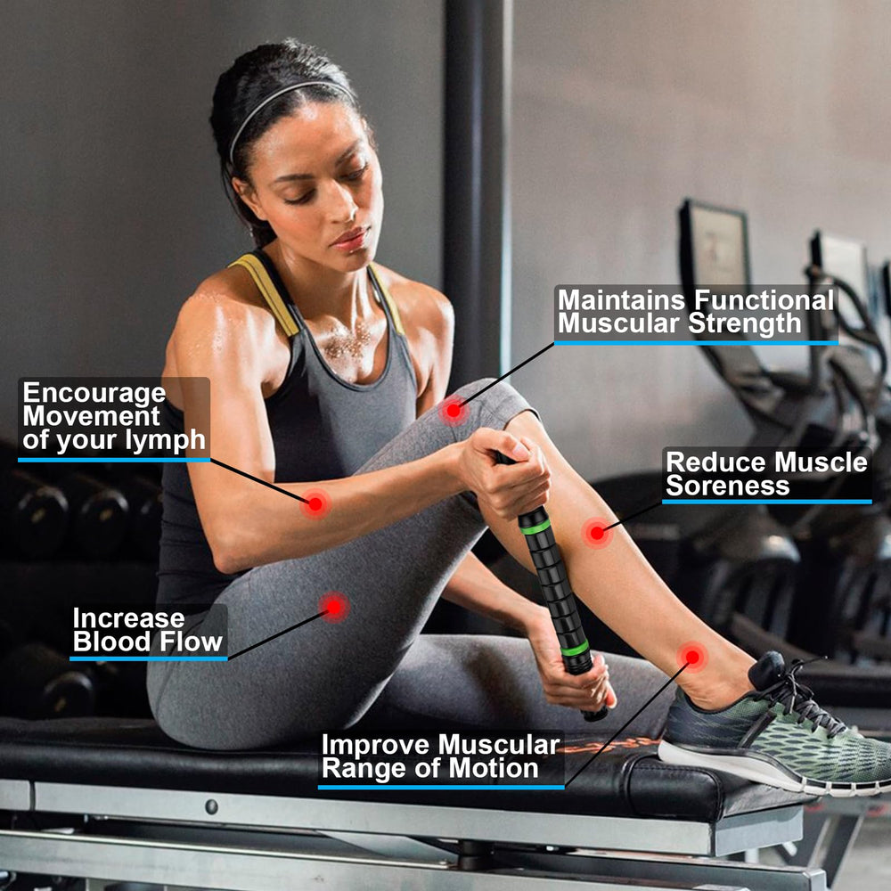 Double-handle bump design provides stable grip for easy self-massage.