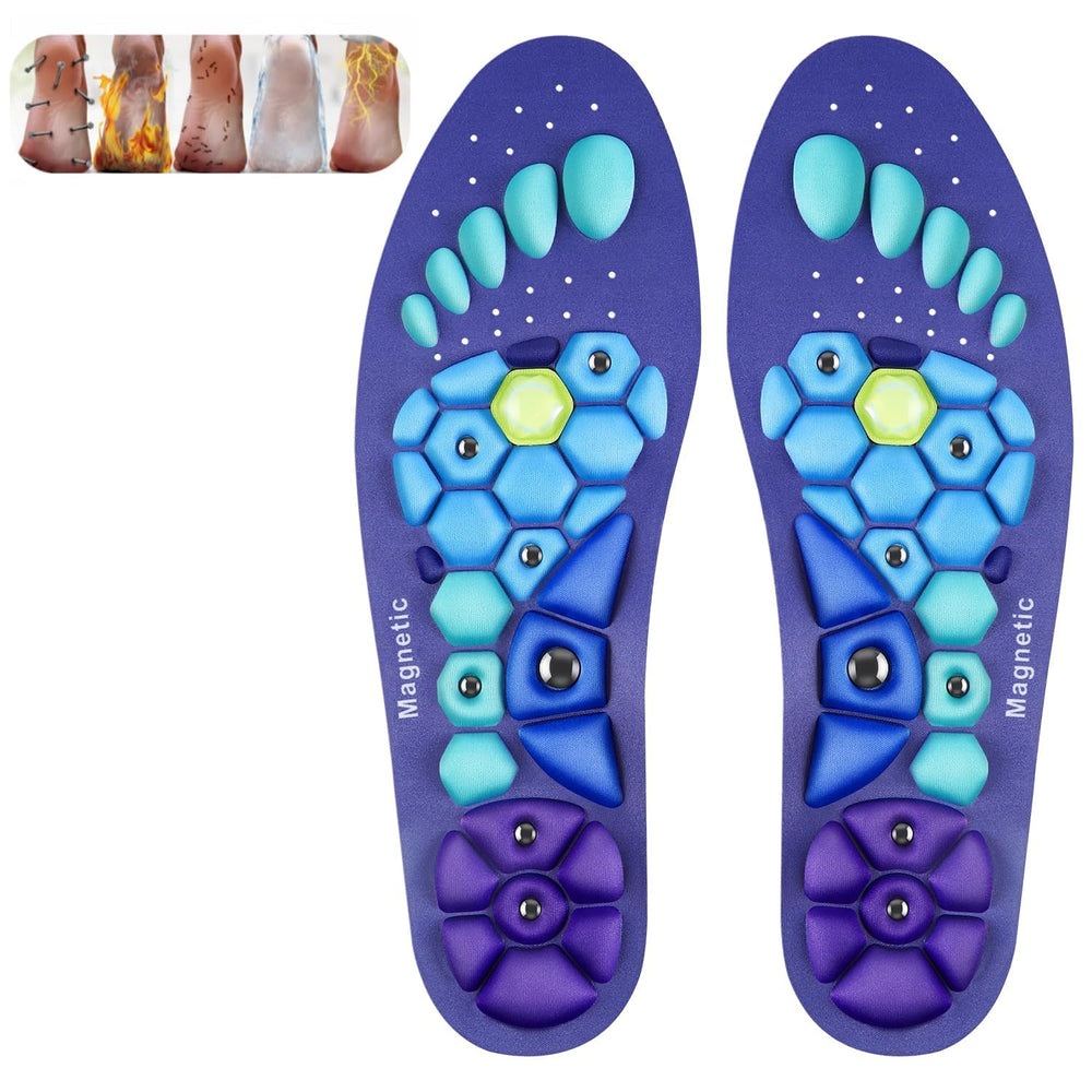 Ihuiniya acupressure insoles offer ergonomic arch support for comfortable steps all day.
