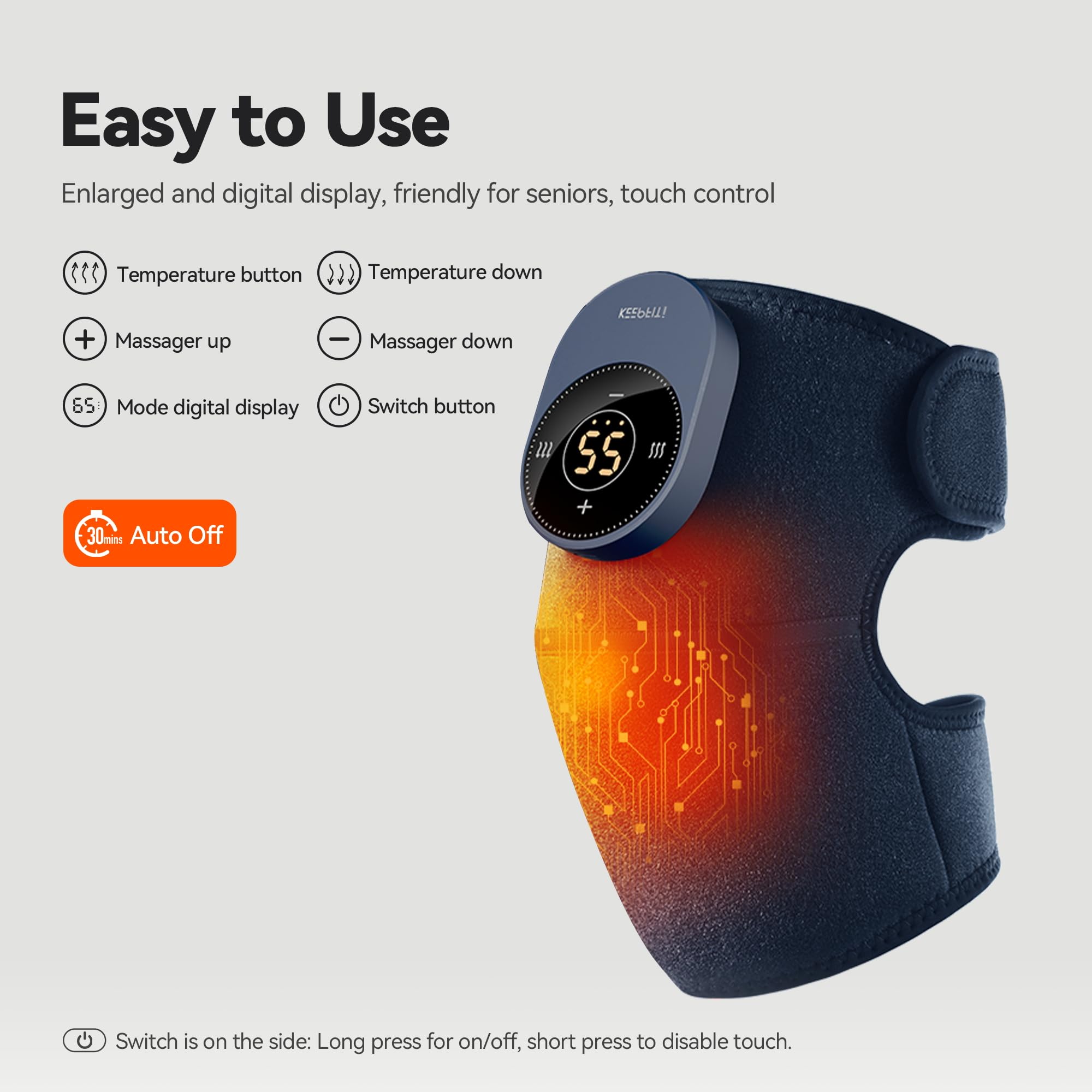 IKEEPFIT soft strap and ergonomic design stay comfortable during movement.