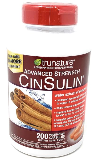 IKJ Advanced Strength Cinsulin Cinnamon bottle with capsules for daily wellness support.