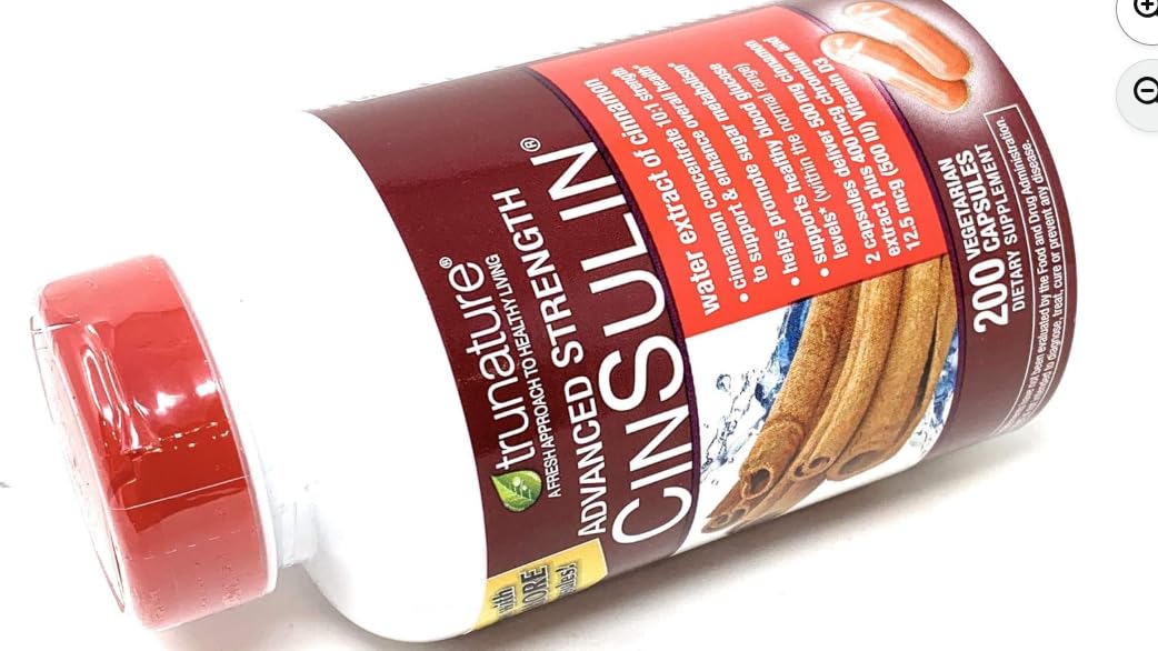 IKJ Advanced Strength Cinsulin Cinnamon packaging with clear label for convenient daily use.