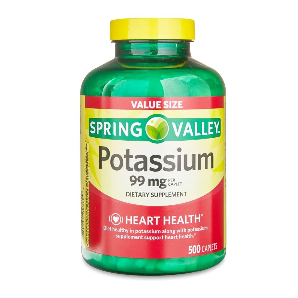 ikj Potassium Caplets bottle, 500-count value pack for routine use