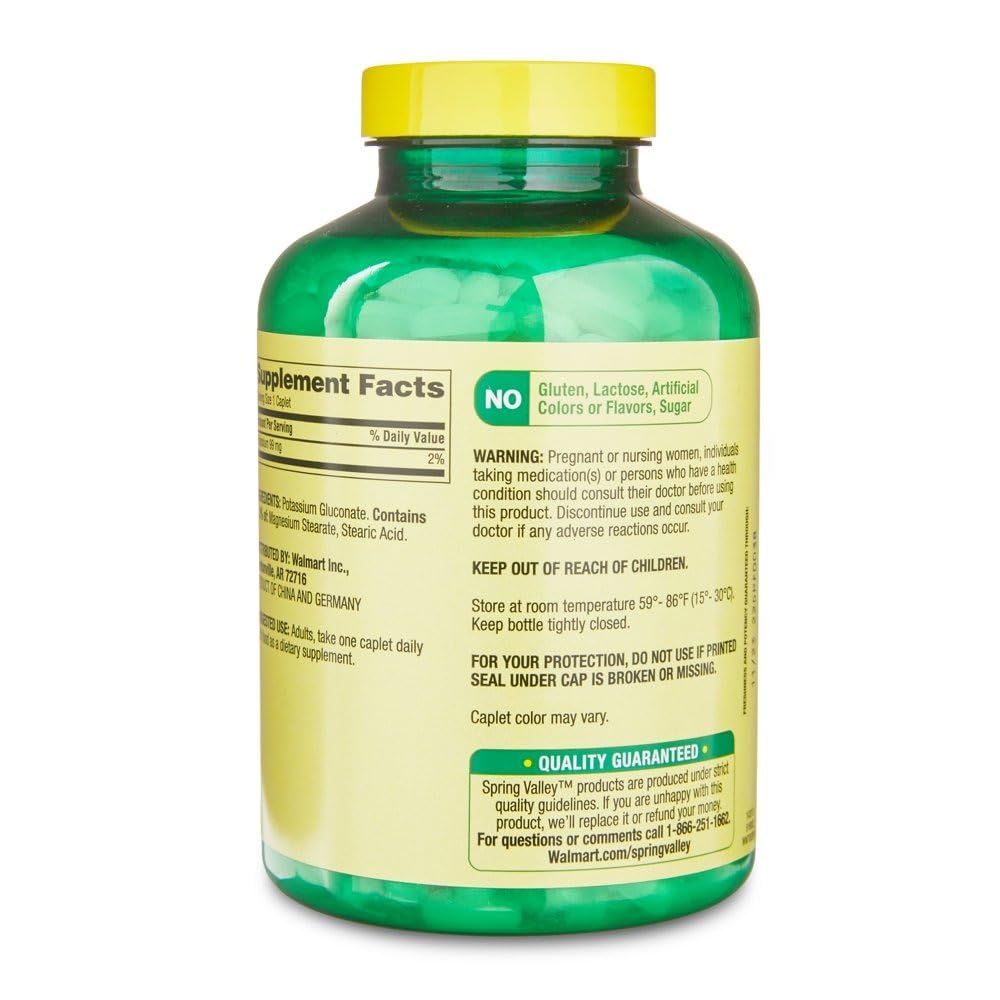 ikj Potassium Caplets on kitchen counter suggesting a heart-healthy routine