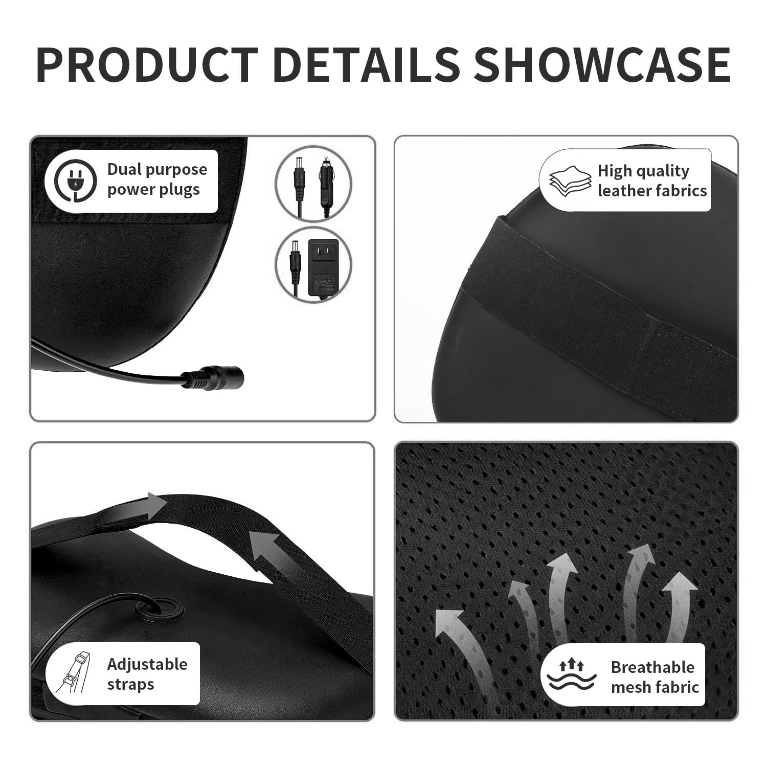 iKristin 4D massage nodes deliver deep tissue kneading on tight muscles.