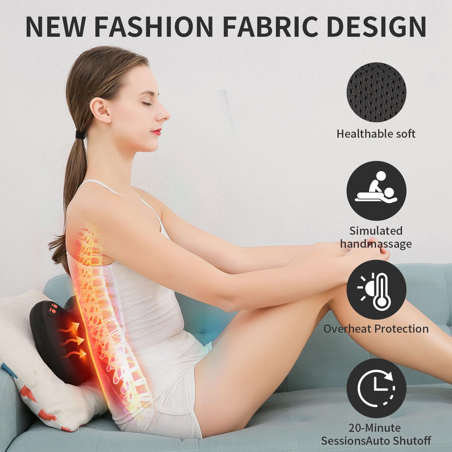 iKristin shiatsu neck massager highlights the targeted neck kneading action.