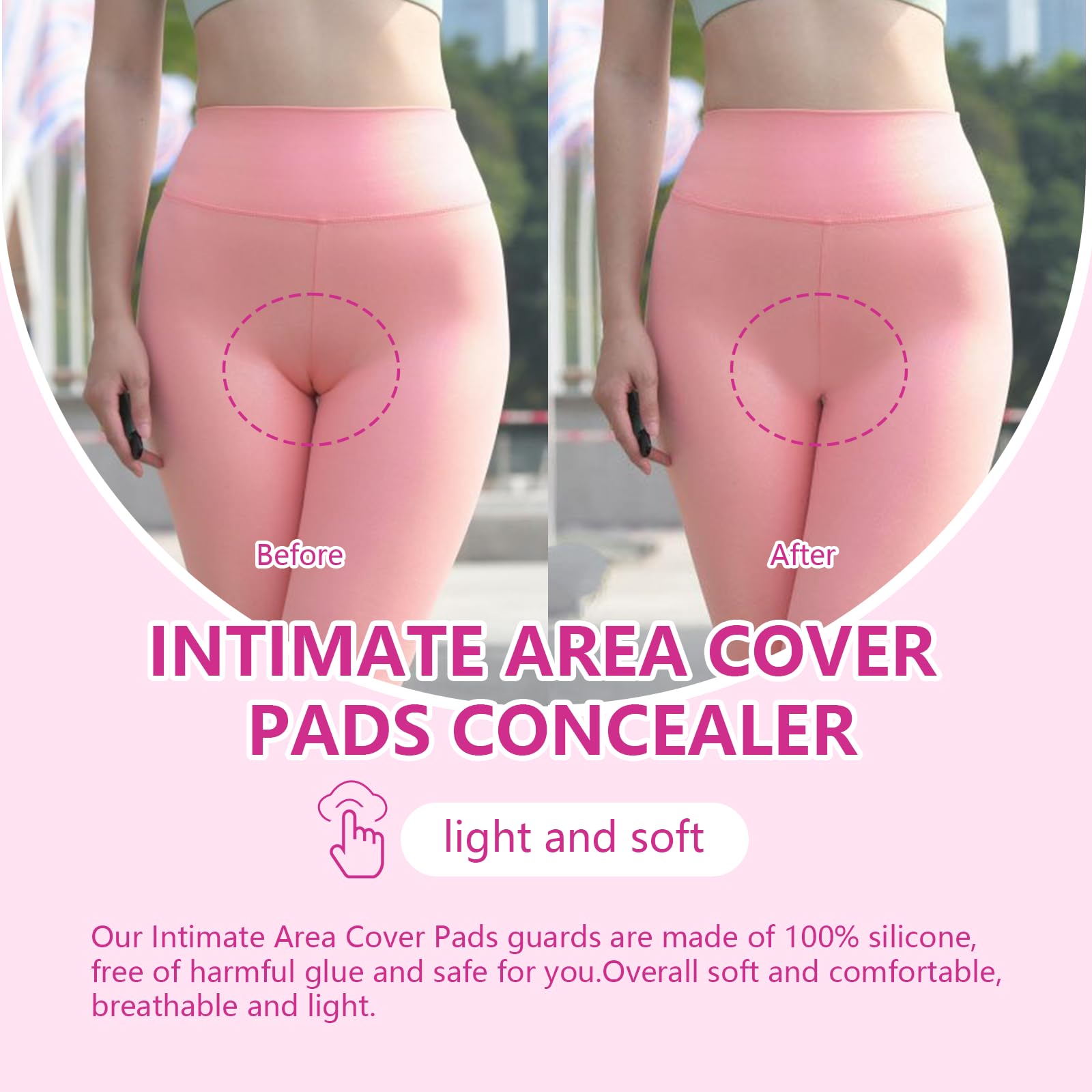 ILIORGOGO soft breathable silicone pad material keeps you comfortable through workouts