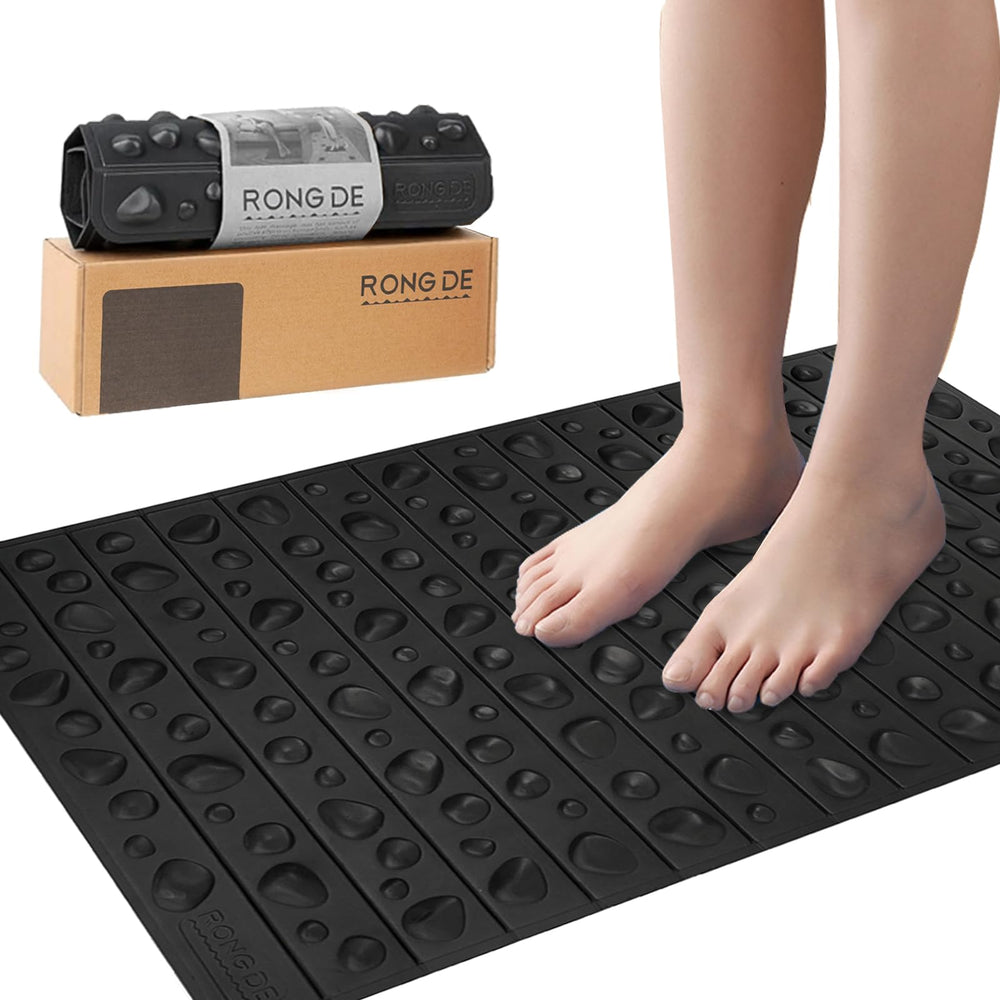 iLivin portable feet acupressure mat with foldable design for easy transport.