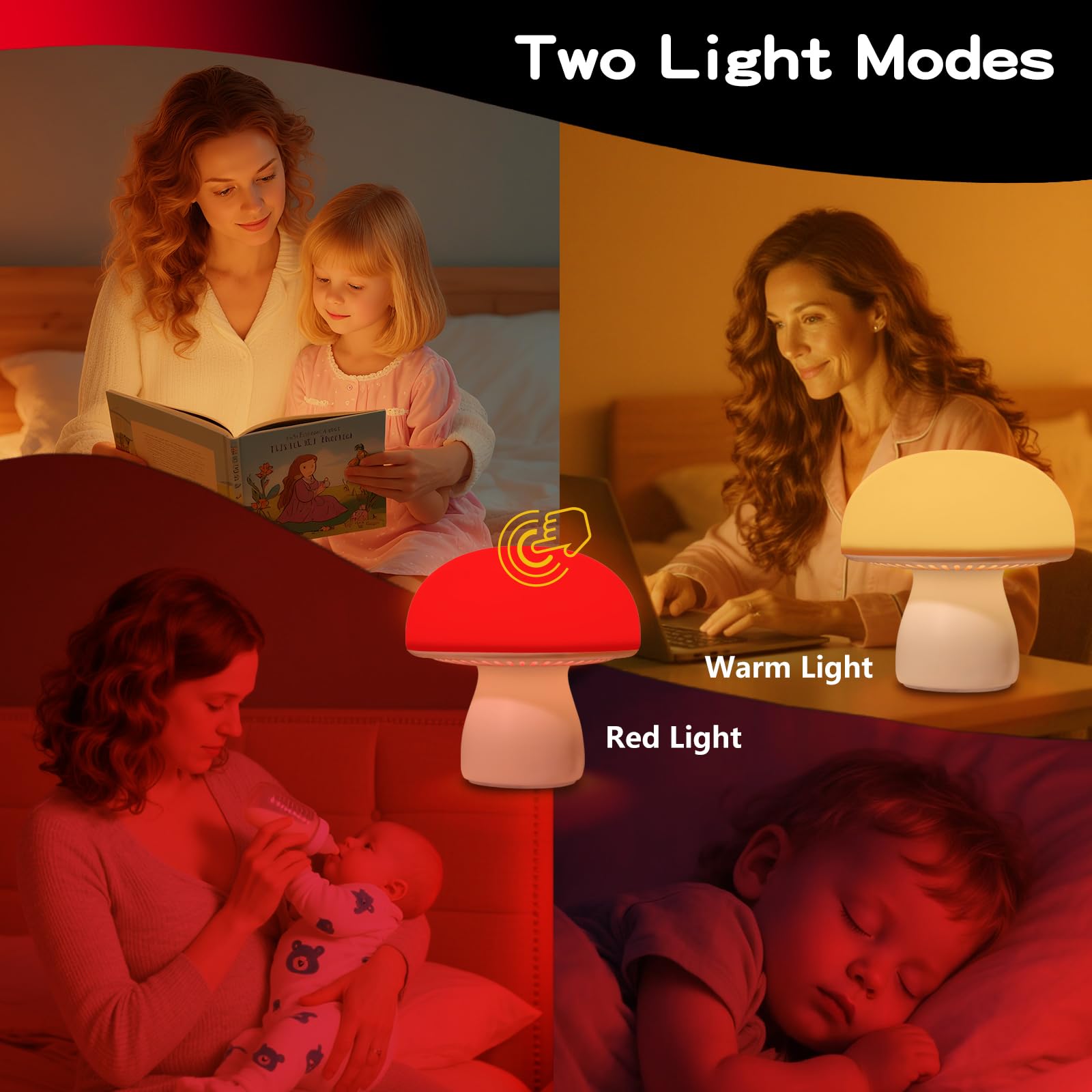 illuwise portable rechargeable night light for travel and bedside use