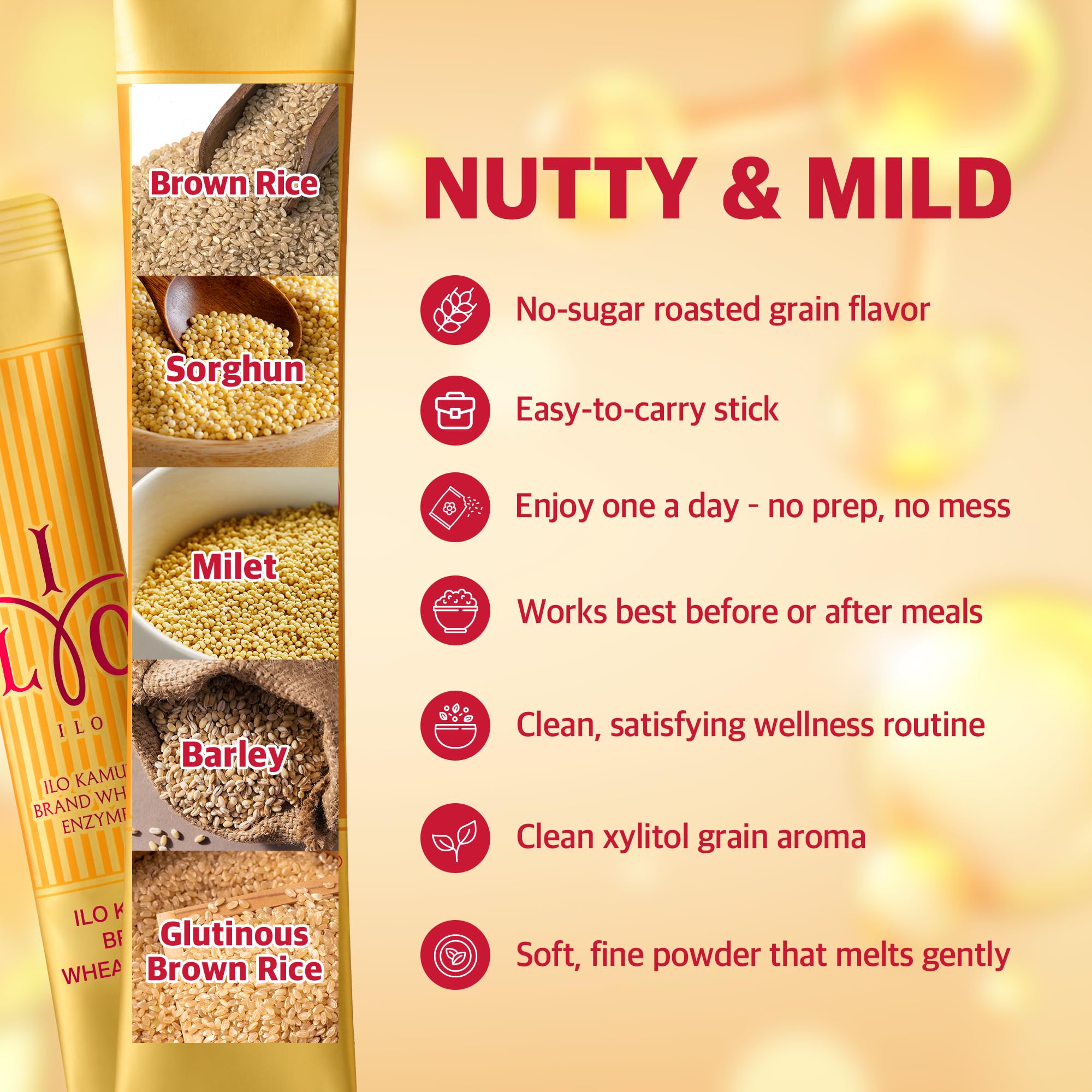 ILO Kamut Enzyme Complex nutrition facts highlighting clean ingredients