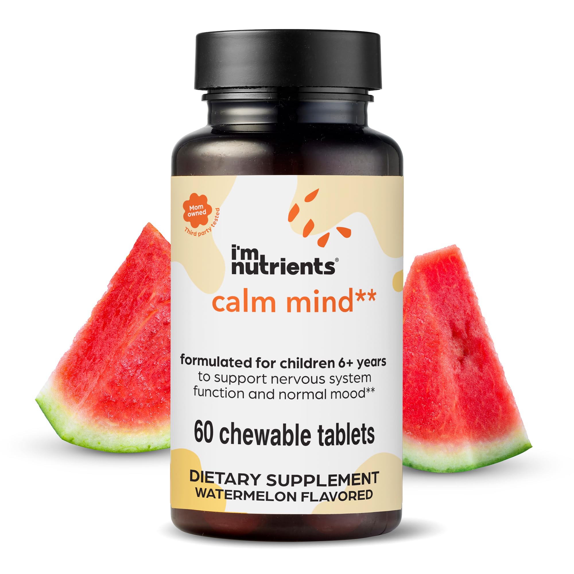I'm Nutrients Calm Mind bottle with pour for easy daily calm mood support
