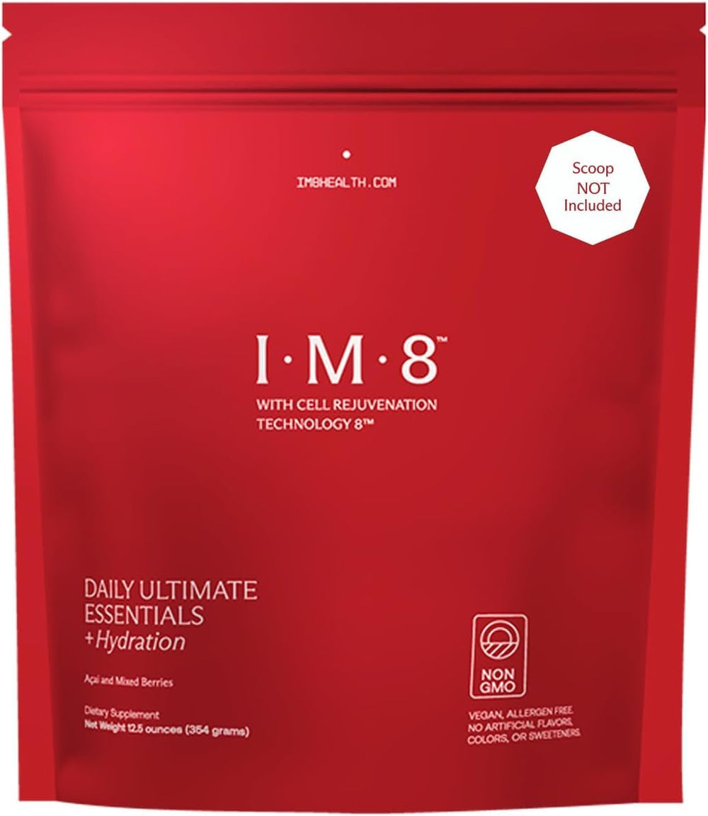 IM8 Daily Ultimate Essentials bottle front for all-in-one nutrition and daily wellness