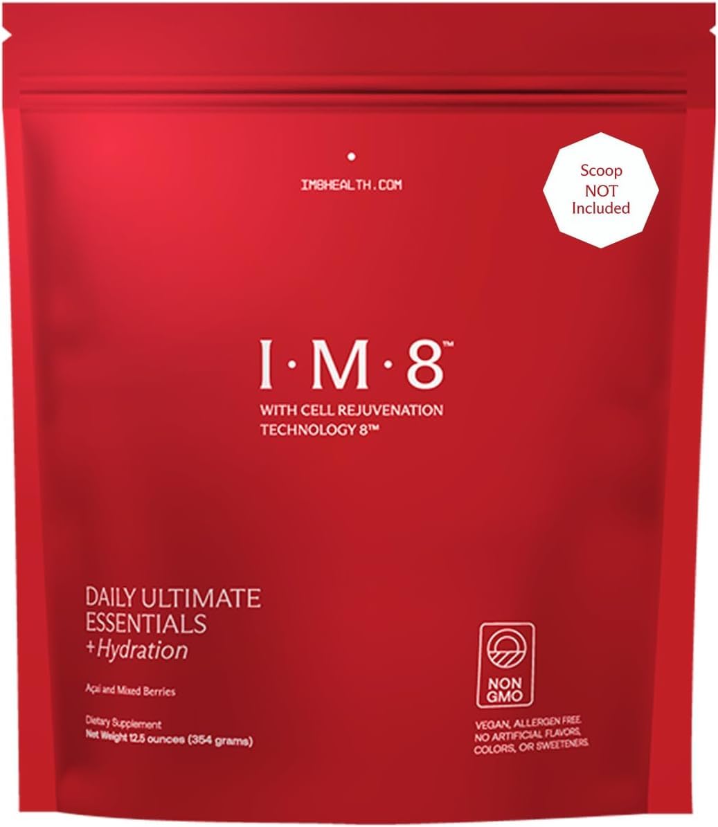 IM8 Daily Ultimate Essentials bottle front for all-in-one nutrition and daily wellness