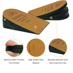 SIIHEA Adjustable Heel Lifts for Shoes, 1/4'' Height Increase Insoles for Achilles Tendonitis, Heel Pain, Leg Length Discrepancy, Plantar Fasciitis, Shoe Lifts (Large (1 Pair), Brown)
