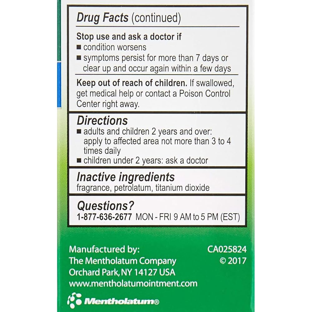 Mentholatum Ungüento Original – Alivio Aromático y Vapores, 1 oz (Pack de 2)