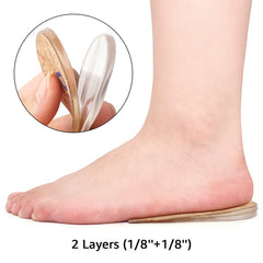 Dr. Foot's Heel Lift for Leg Length Discrepancies, Height Increase Insole for Heel Spurs, Heel Pain, Sports Injuries, and Achilles tendonitis (2 Layers: Small-Women's 4.5-9.5|Men's 6-8.5)