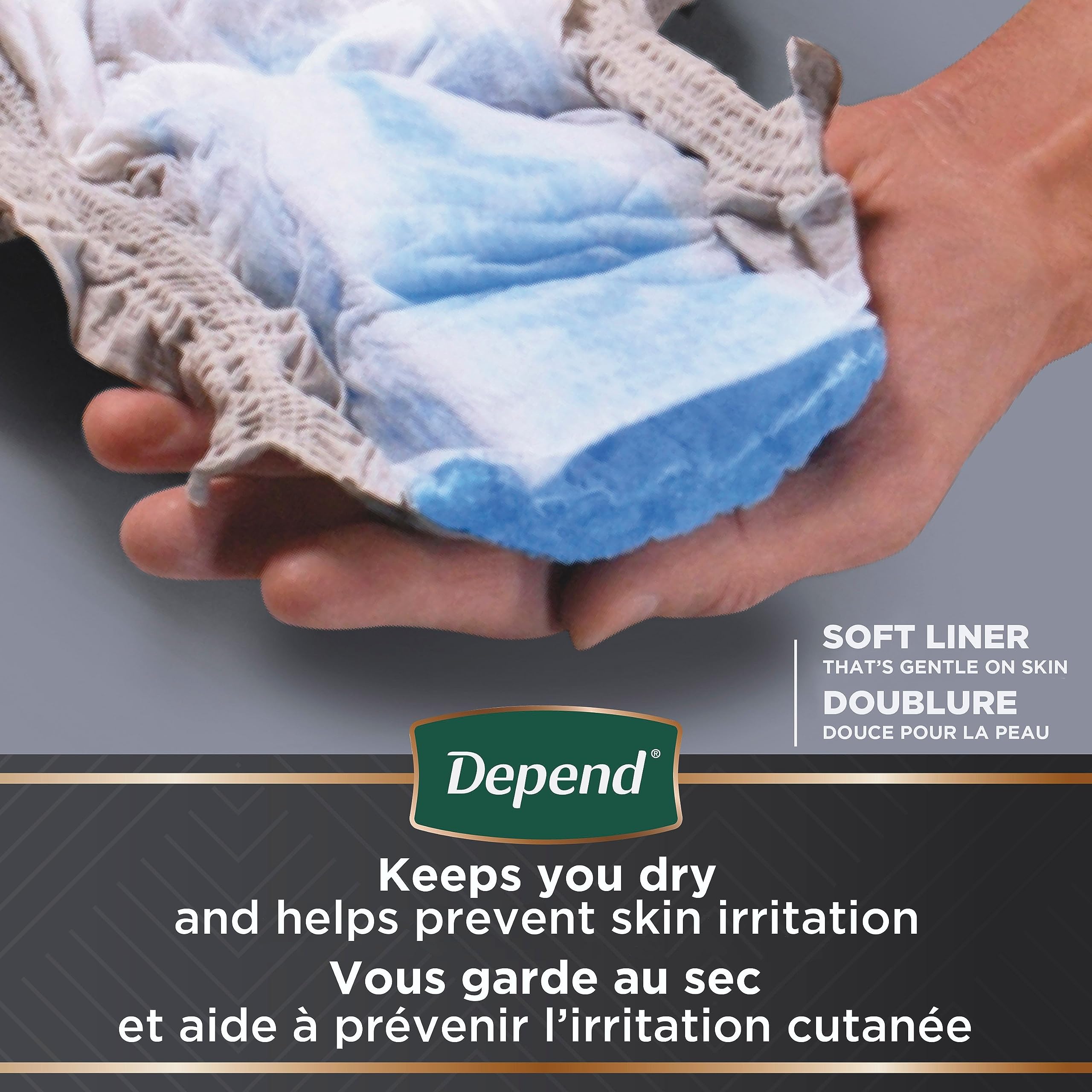 Depend Real Fit Men’s Incontinence Underwear – Maximum Absorbency, Large/X-Large (12ct)