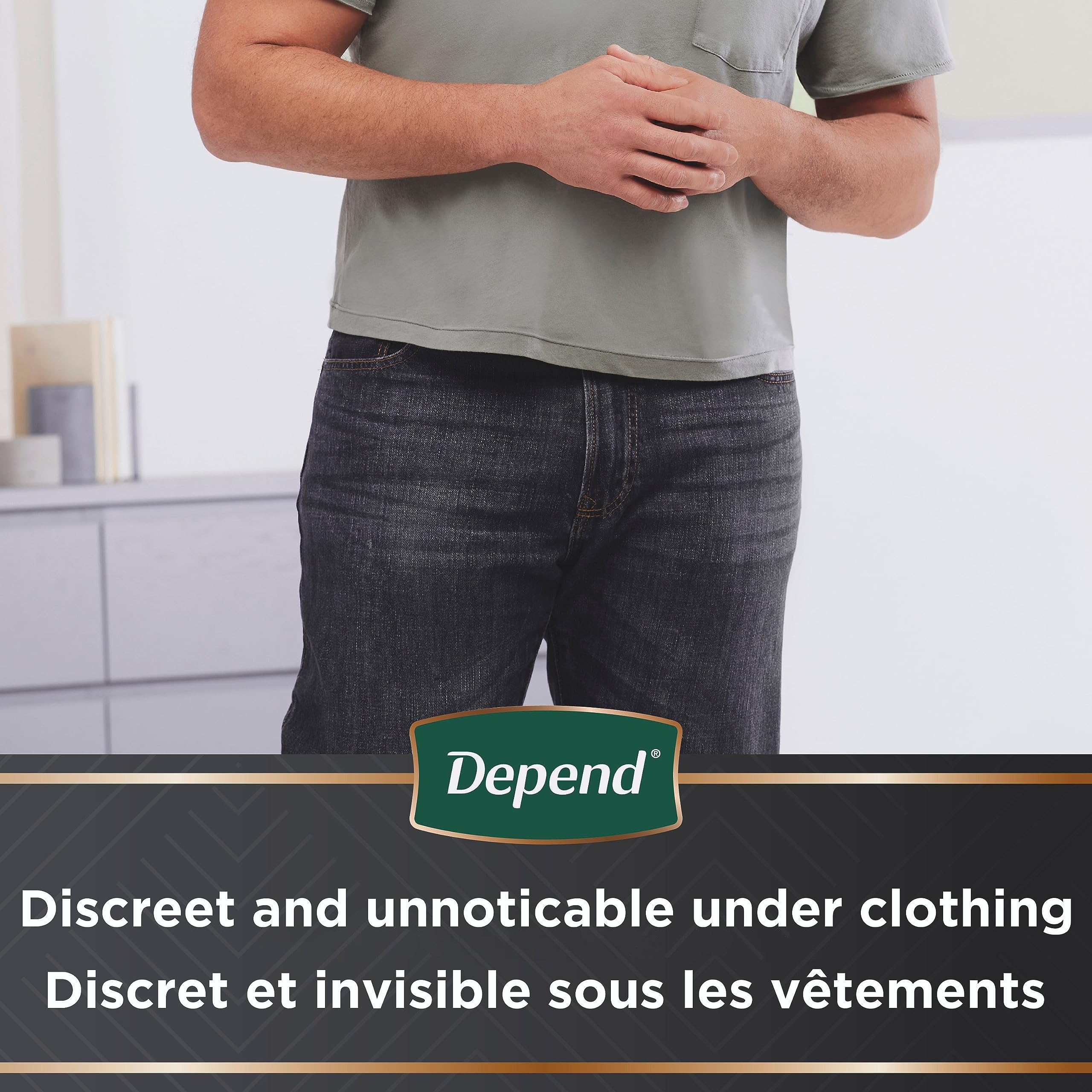 Depend Real Fit Men’s Incontinence Underwear – Maximum Absorbency, Large/X-Large (12ct)