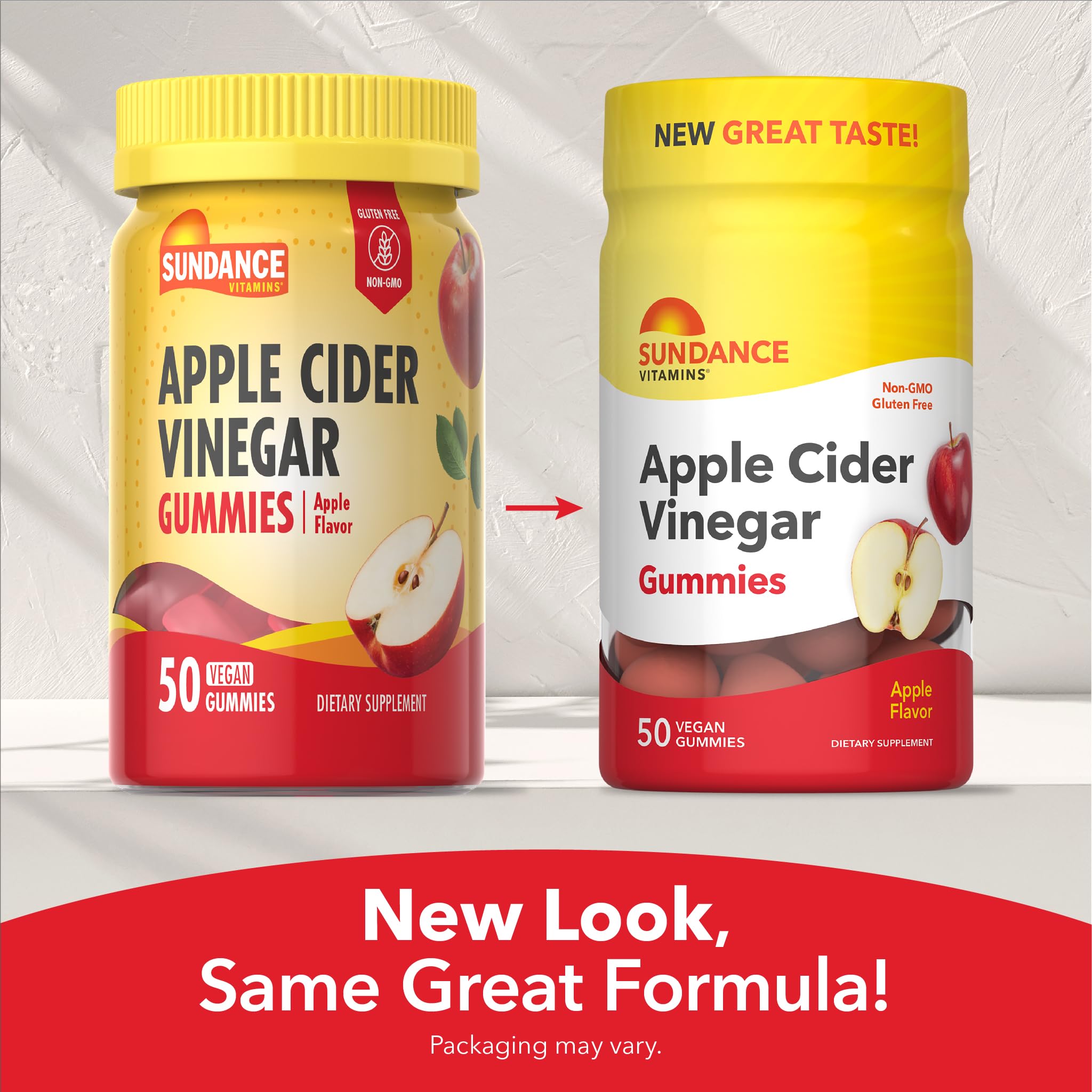 Sundance Apple Cider Vinegar Gummies – 50 Count | Vegan, Non-GMO, Gluten Free