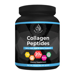 Iman Vitamins Halal Collagen Peptides powder bottle supports skin, hair, nails, and joints.